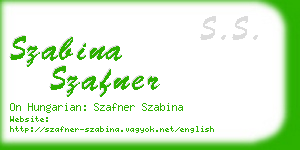 szabina szafner business card